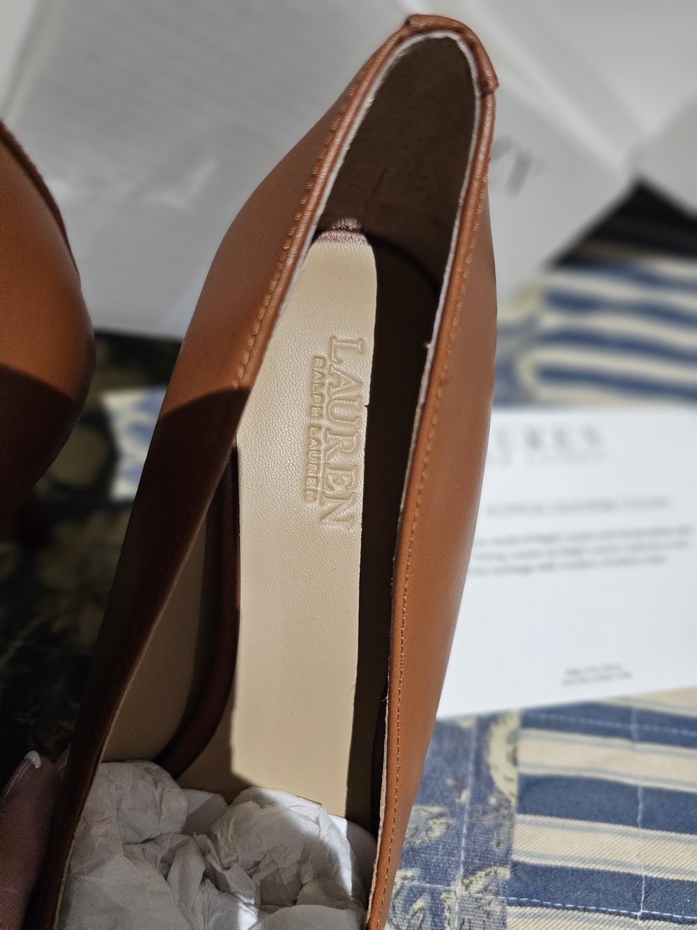 Lauren Ralph Lauren Lindella Smooth Calf Leather Pointed-Toe Pumps, NWT - Picture 8 of 8